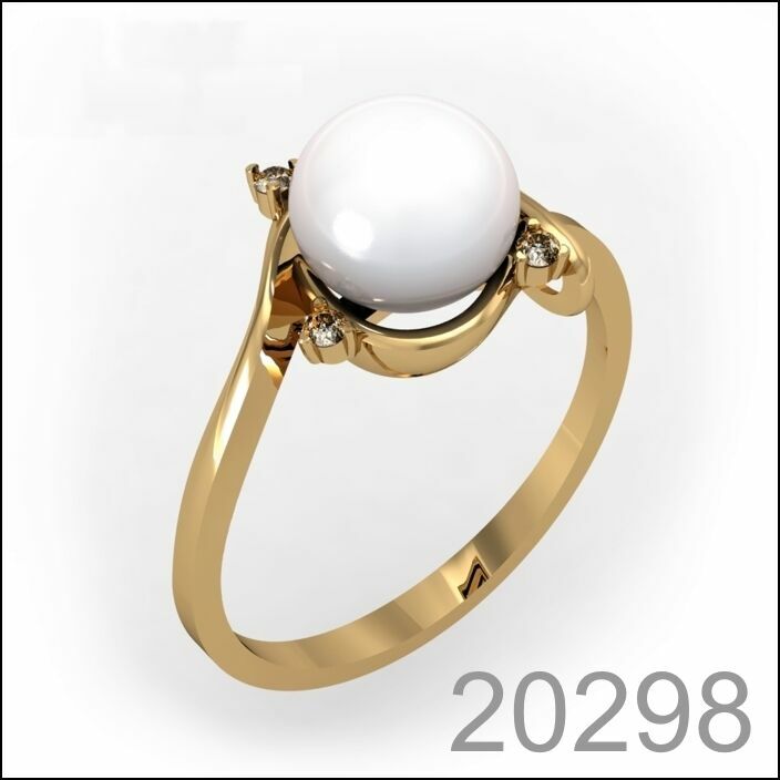 Кольцо золото 585 пробы (20298)