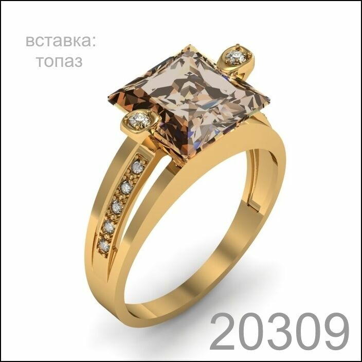 Кольцо золото 585 пробы (20309)