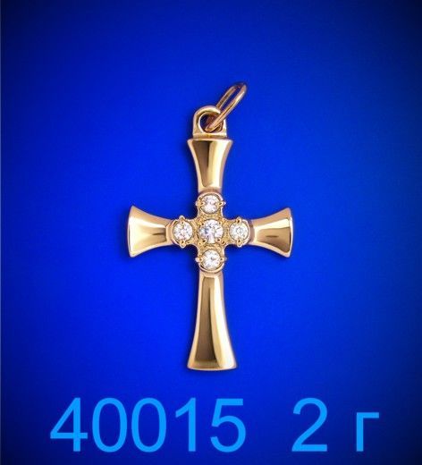 Крестик золото 585 пробы (40015)