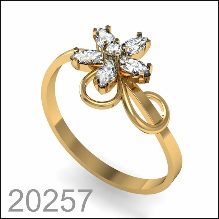 Кольцо золото 585 пробы (20257)