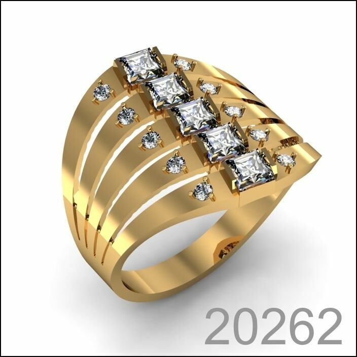 Кольцо золото 585 пробы (20262)