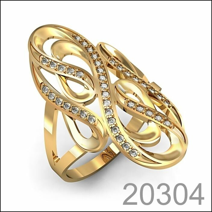 Кольцо золото 585 пробы (20304)