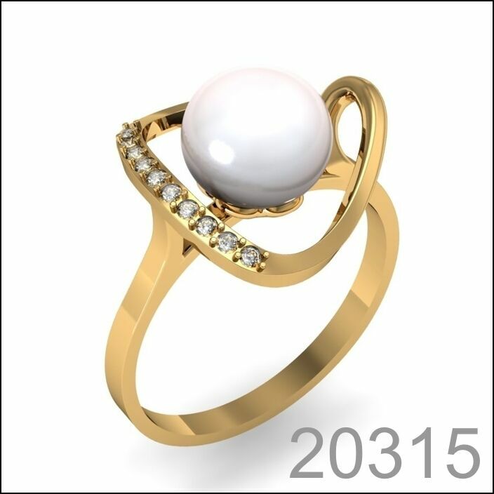 Кольцо золото 585 пробы (20315)