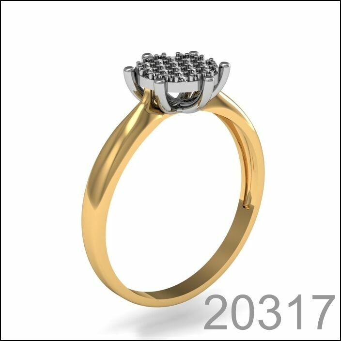 Кольцо золото 585 пробы (20317)