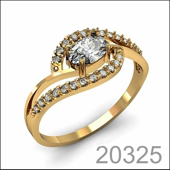 Кольцо золото 585 пробы (20325)