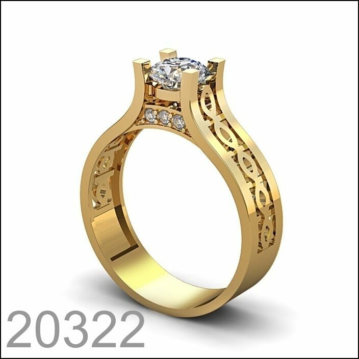 Кольцо золото 585 пробы (20322)