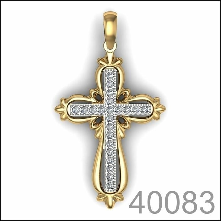 Крестик золото 585 пробы (40083)