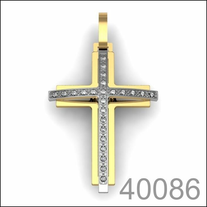 Крестик золото 585 пробы (40086)
