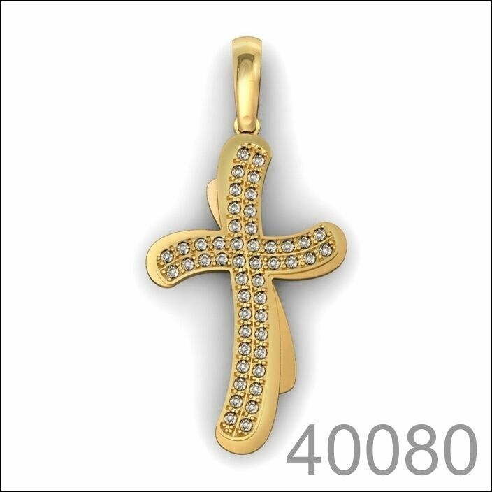 Крестик золото 585 пробы (40080)