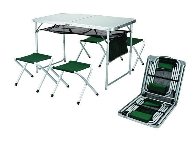 Набор стол и 4 стульчика для пикника Ranger с сеткой и карманчиками