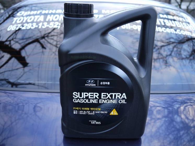 Оригинальное моторное масло Hyundai Super Extra Gasoline 5w30 Sl/gf3