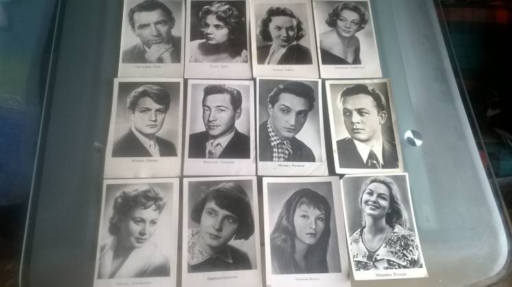 открытки с советскими и зарубежными актерами