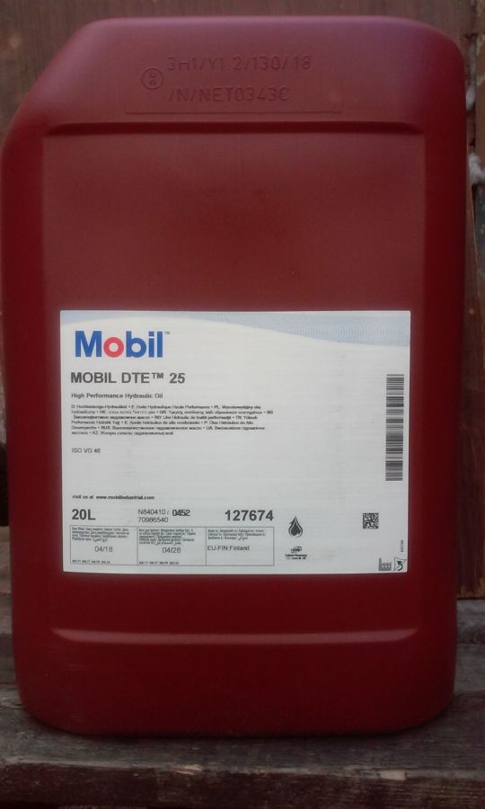 Масло Mobil DTE 24, 25, 26, Nuto H32, H46, H68, 20л, 208л
