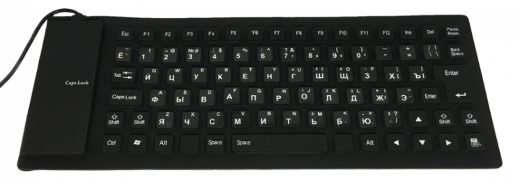 Клавиатура резиновая DK-5085 USB, черная