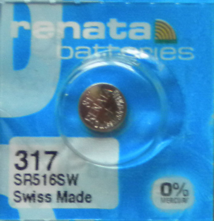 Батарейка Renata 317 SR516SW; 616; CA; 280-58; SB-AR; SR62