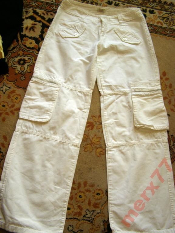 Женские белые брюки 100% хлопок