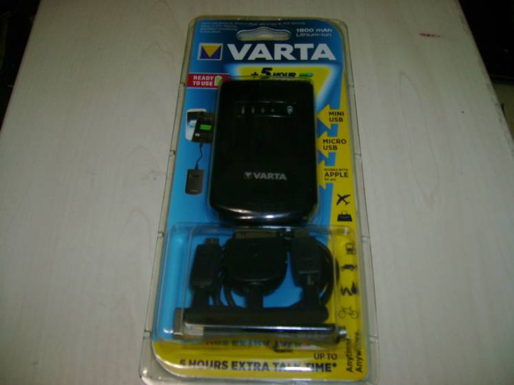 Универсальная мобильная батарея 1800 mAh, Varta, Black (Power Bank)