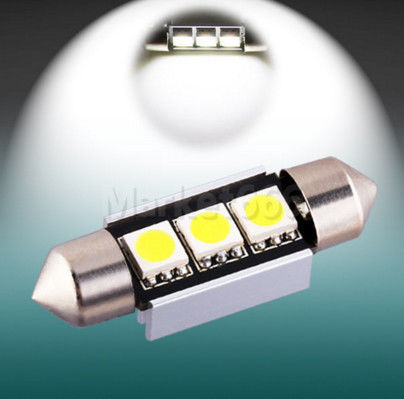Лампа светодиодная освещения салона с ОБМАНКОЙ T10x36 3 SMD-EF (white)