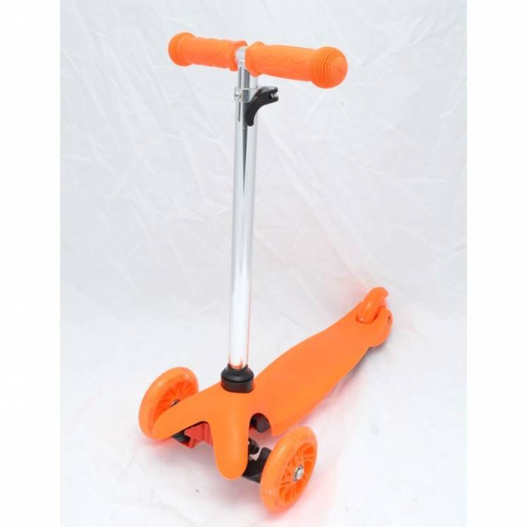 Самокат детский Micro scooter регулировка светящиеся колеса оранжевый