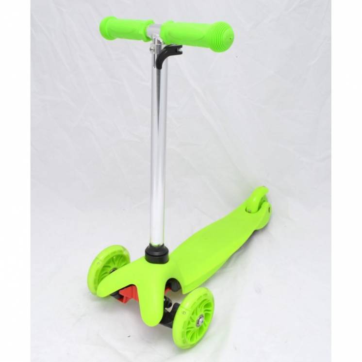 Самокат детский Micro scooter регулировка светящиеся колеса салатовый