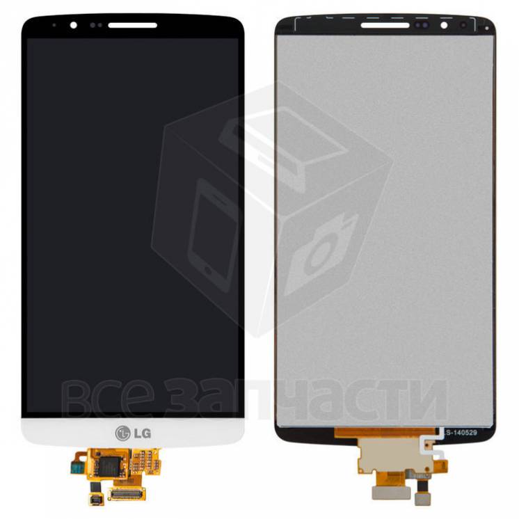 Дисплей для мобильного телефона LG G3 D855, белый, с сенсорным экраном