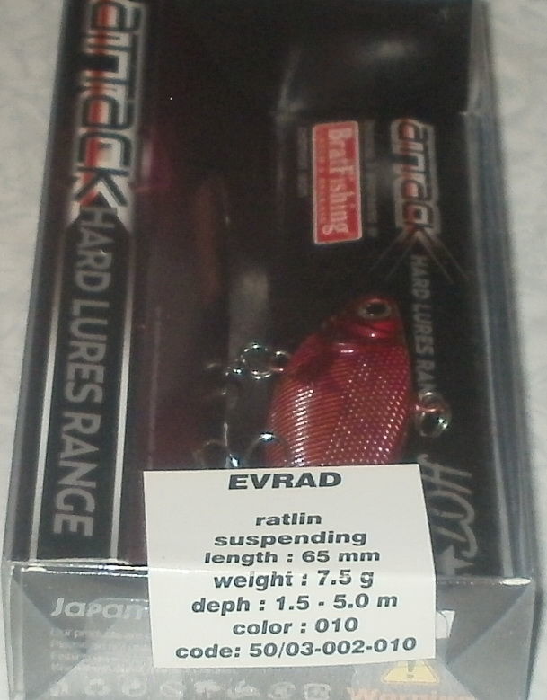 Воблер EVRAD RATLIN Шумовой 3Dглаза 65mm 7.5g 010