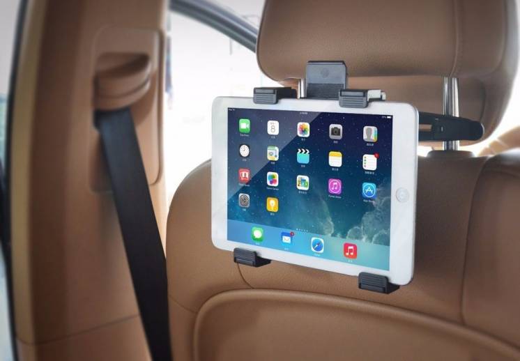 Автомобильный держатель на подголовник для iPad и др. планшетов до 14