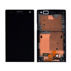 Sony LT26i Xperia S модуль дисплей с тачскрином с передней панелью