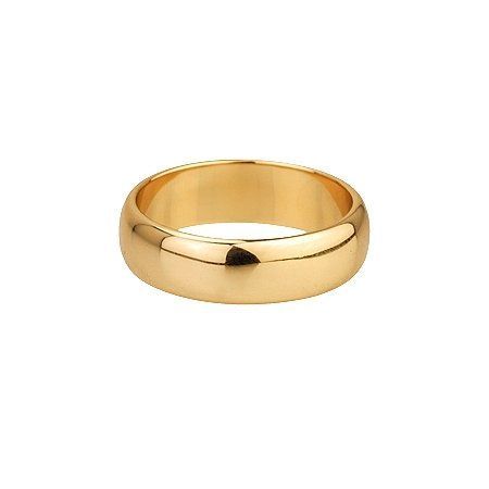 Покрытое золотом 9k Обручальное кольцо 21 мм