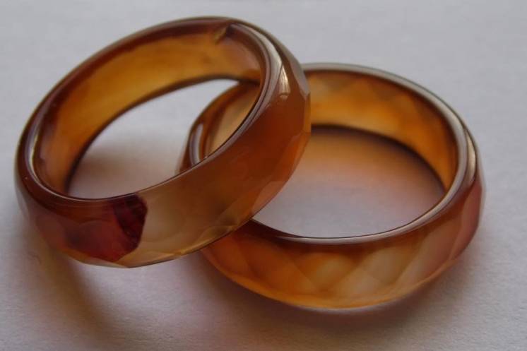 Агат натуральный кольцо Светлое - Размер 17,5 мм