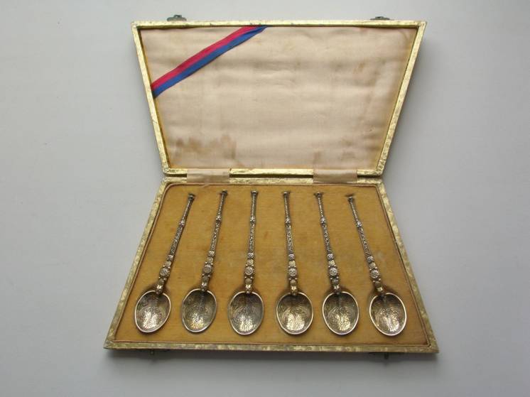 Коронационные ложки 1936 год. Серебро. Позолота. Англия