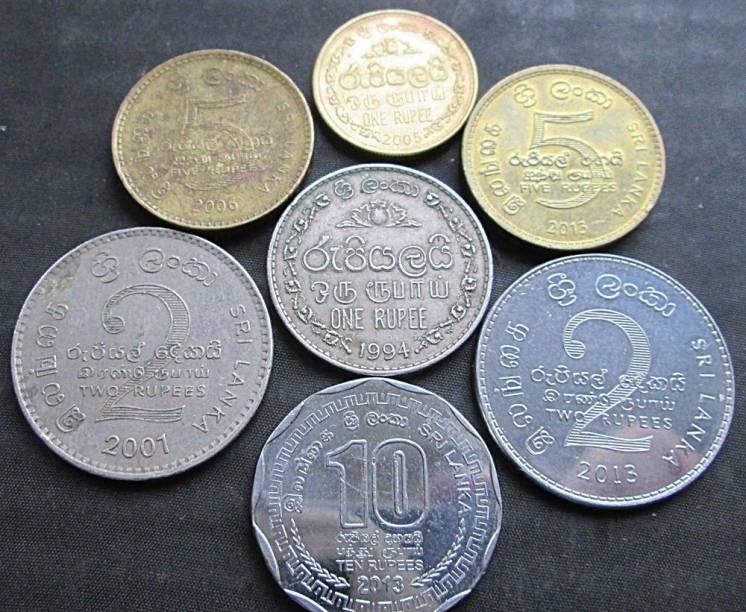 Монеты Шри-Ланки.