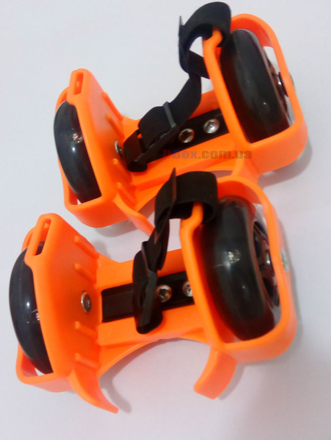 Ролики детские на пятку Flashing Roller светящиеся колеса оранжевый