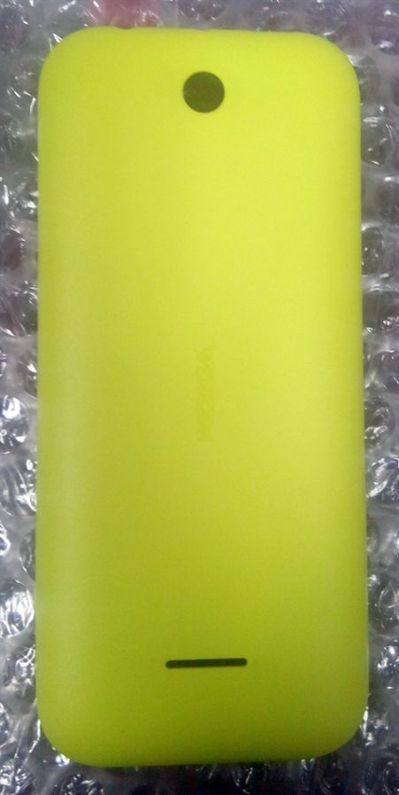 Крышка задняя желтая, для телефона Nokia 225 (оригинал)