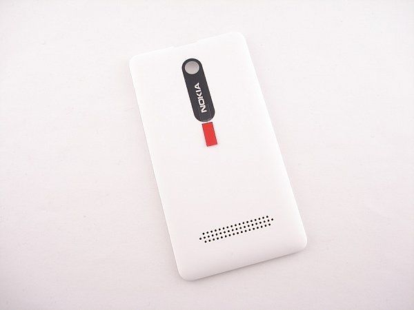 Крышка батареи белая, для телефона Nokia Asha 210 (оригинал)