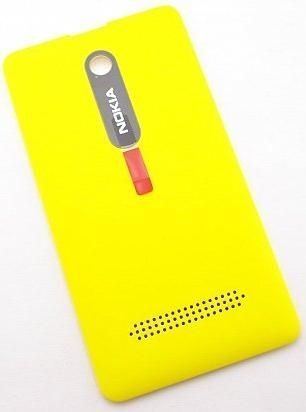 Крышка батареи, YELLOW, для телефона Nokia Asha 210 (оригинал)