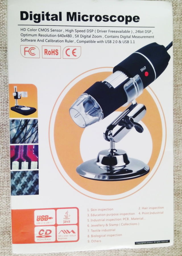 Цифровой микроскоп MicroView 50-500Х, USB-камера LED-подсветка, новый