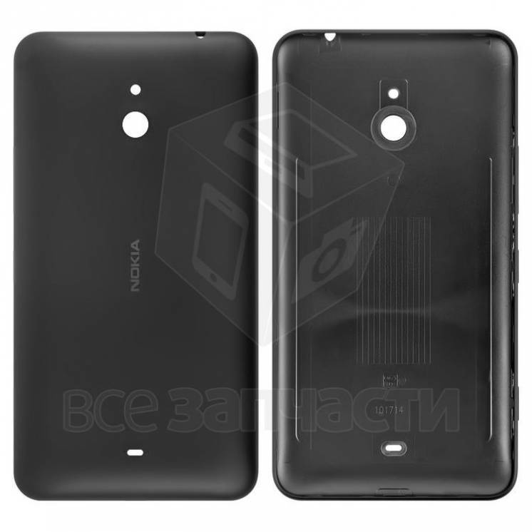 Задняя панель корпуса  Nokia 1320 Lumia, черная, с боковыми кнопками