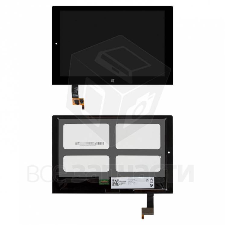 Дисплейный модуль Lenovo Yoga Tablet 2-1051 LTE, черный,