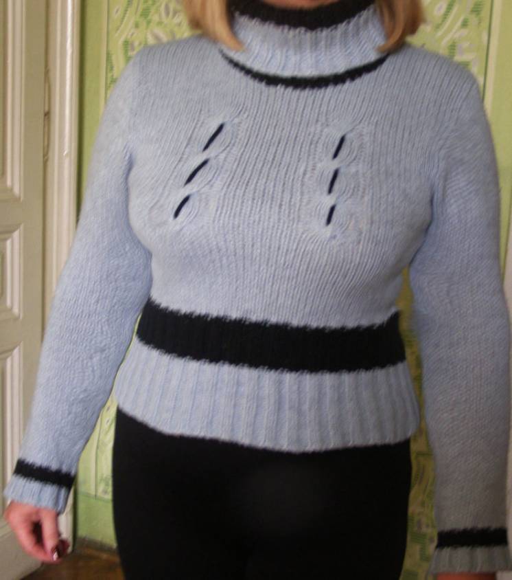 Оригинальный теплый свитер гольф M - L