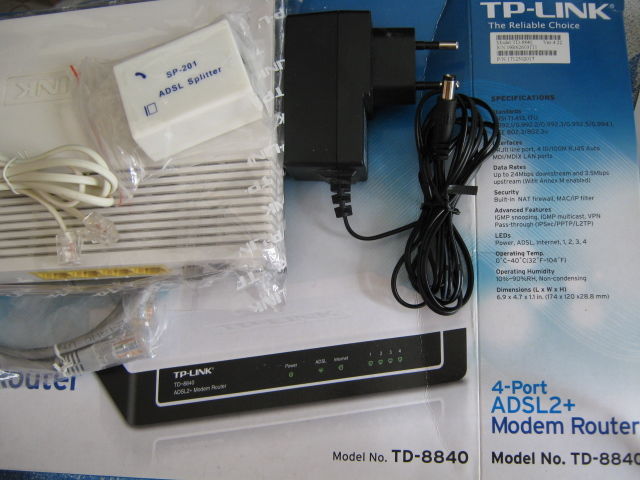 Модем роутер ADSL TP-Link TD-8840 для Укртелеком БЕЗ ВАЙ-ФАЯ
