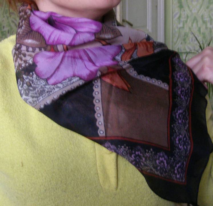 Платок-шарф, 87х87, Турция