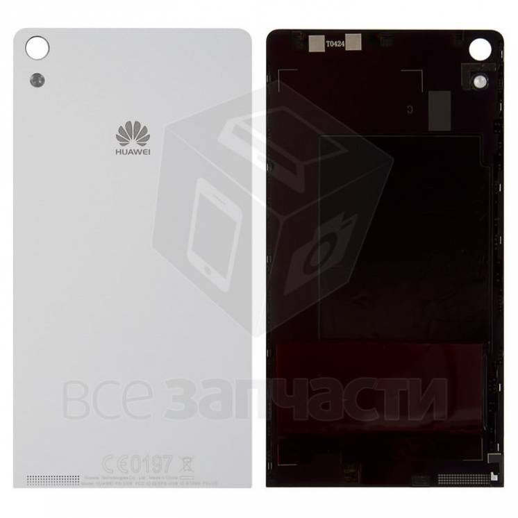 Задняя панель корпуса для  телефона Huawei Ascend P6-U06, белая