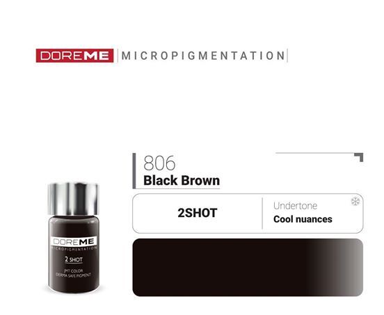 Пигменты для микроблейдинга 806 Black Brown Doreme 2Shot Pigments