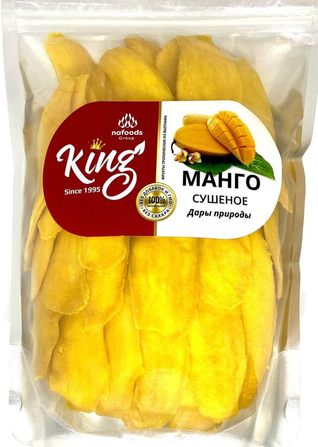 Манго натуральный сушеный без сахара King 1 Кг. Натуральный 100%