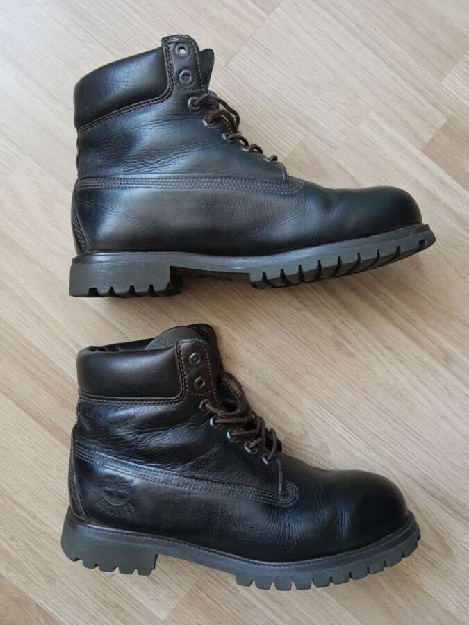 Ботинки Timberland мужские кожаные коричневые 45