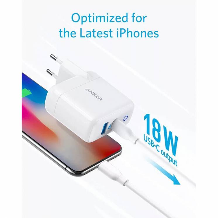 Быстрая зарядка Anker PowerPort PowerDrive Ugreen для iPhone Samsung