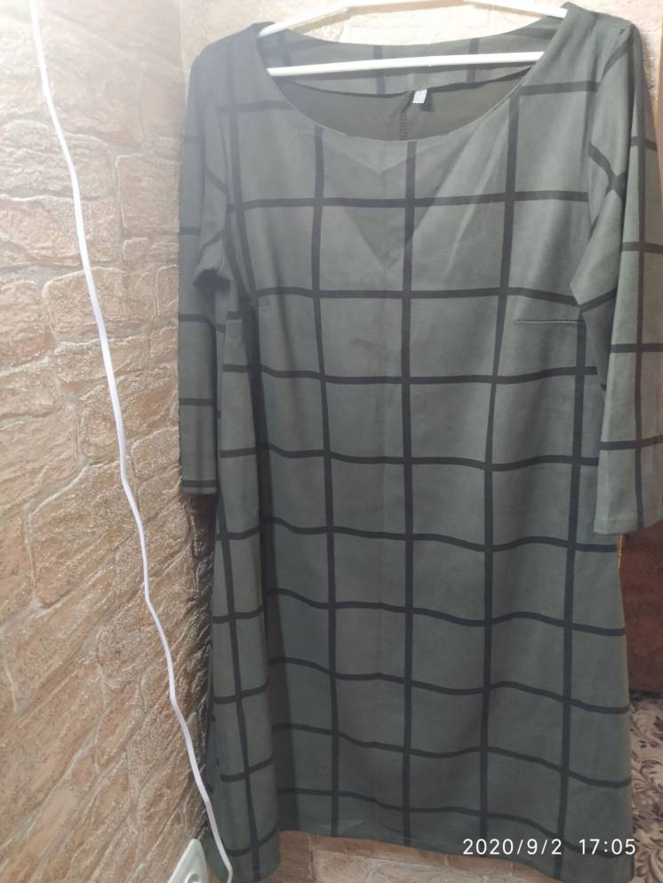 Классное замшевое платье 48 размера