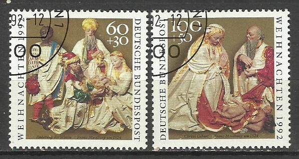 Продам марки Германии 1992  Рождество