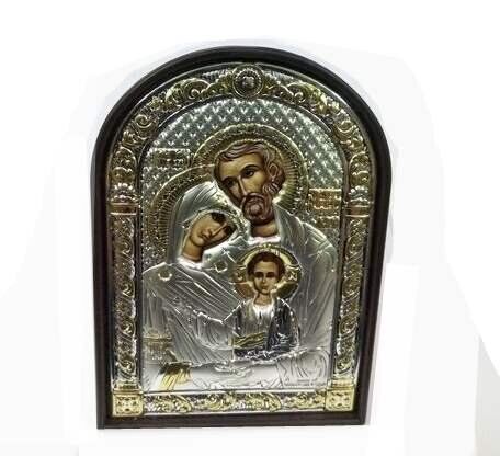 Серебряная икона Святое семейство